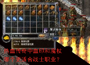 热血传奇中血印和魔杖哪个更适合战士职业? 热血传奇中血印和魔杖哪个更适合战士职业?