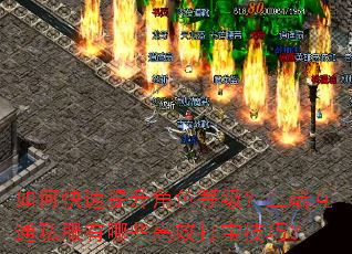 如何快速提升角色等级?三端互通私服有哪些高效打宝技巧? 如何快速提升角色等级?三端互通私服有哪些高效打宝技巧?