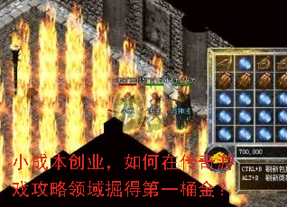 小成本创业,如何在传奇游戏攻略领域掘得第一桶金? 小成本创业,如何在传奇游戏攻略领域掘得第一桶金?